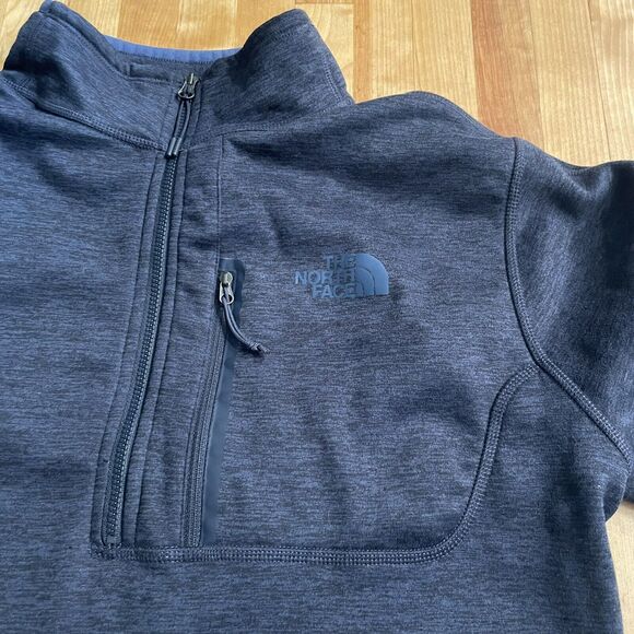 The North Face Sweater Knit Fleece 1/4 Zip Pullover Mock Neck Mens M EUC - Picture 2 of 12